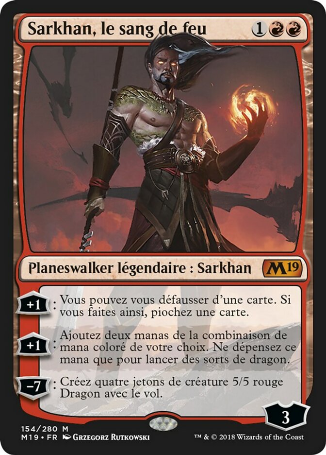 Sarkhan, Fireblood (M19-154) - Core Set 2019 - French - NM