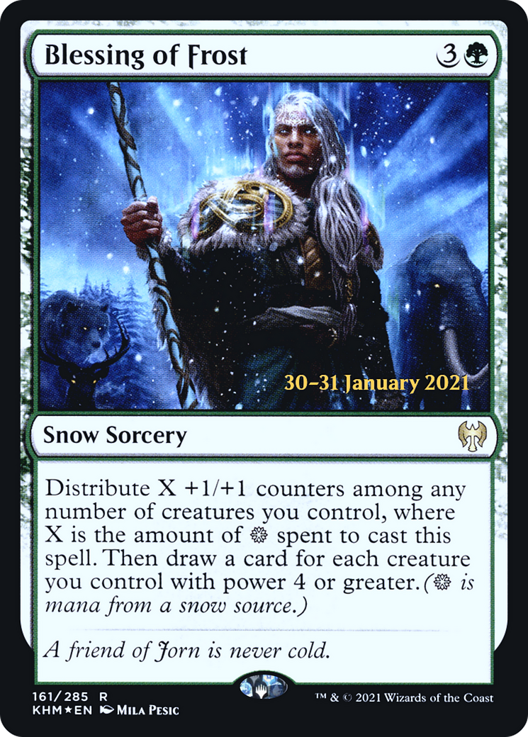Blessing of Frost (PRE-161) - Kaldheim Promos: (snow) Foil