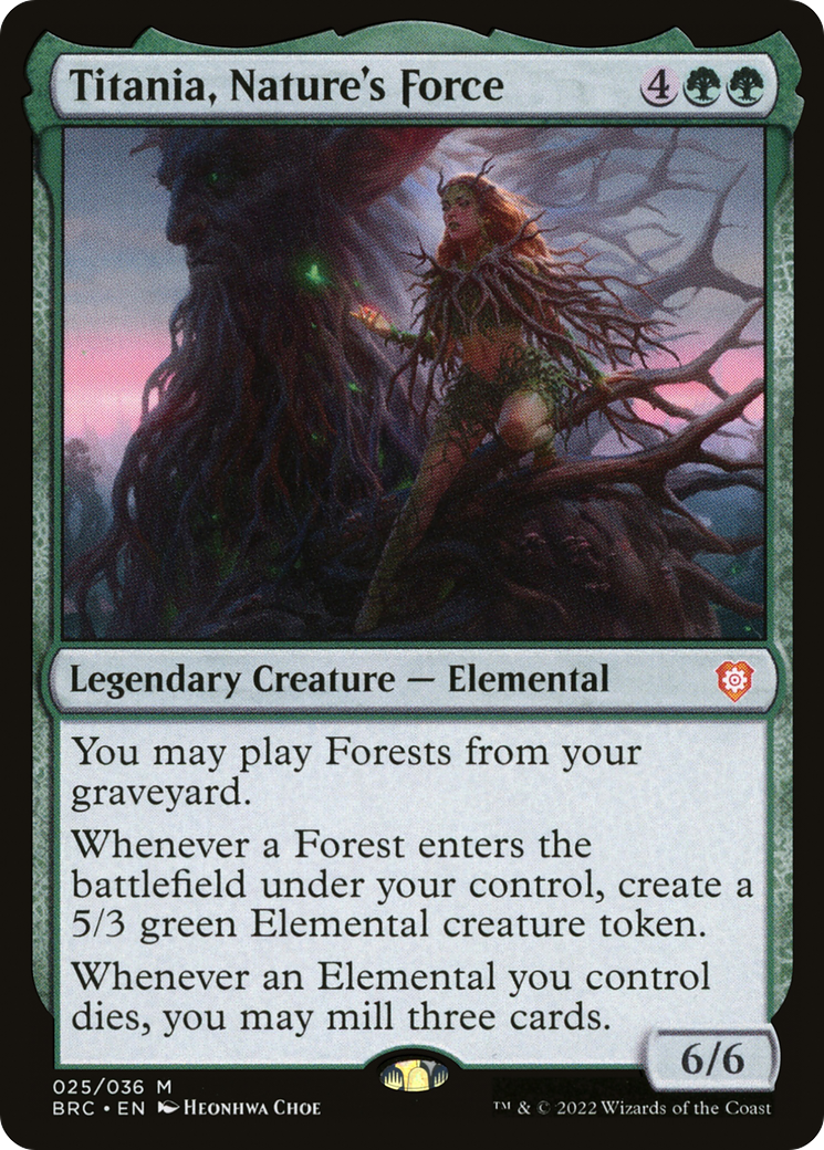 Titania, Nature's Force (BRC-025) - The Brothers' War Commander Foil