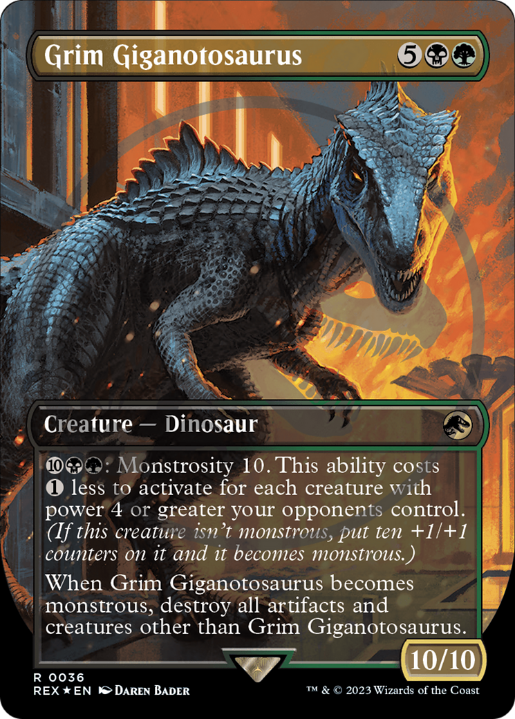 Grim Giganotosaurus (REX-036) - Collection Jurassic World (sans bordure) 
