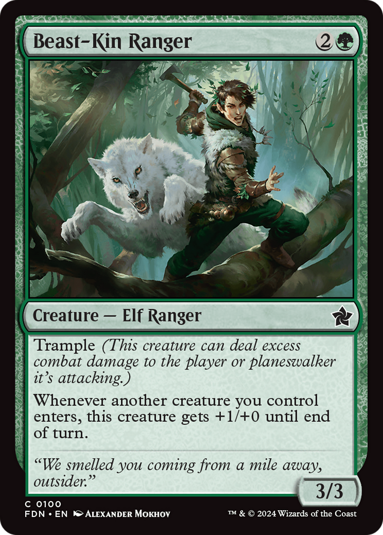 Ranger Beast-Kin (FDN-100) - Feuille de fondation 