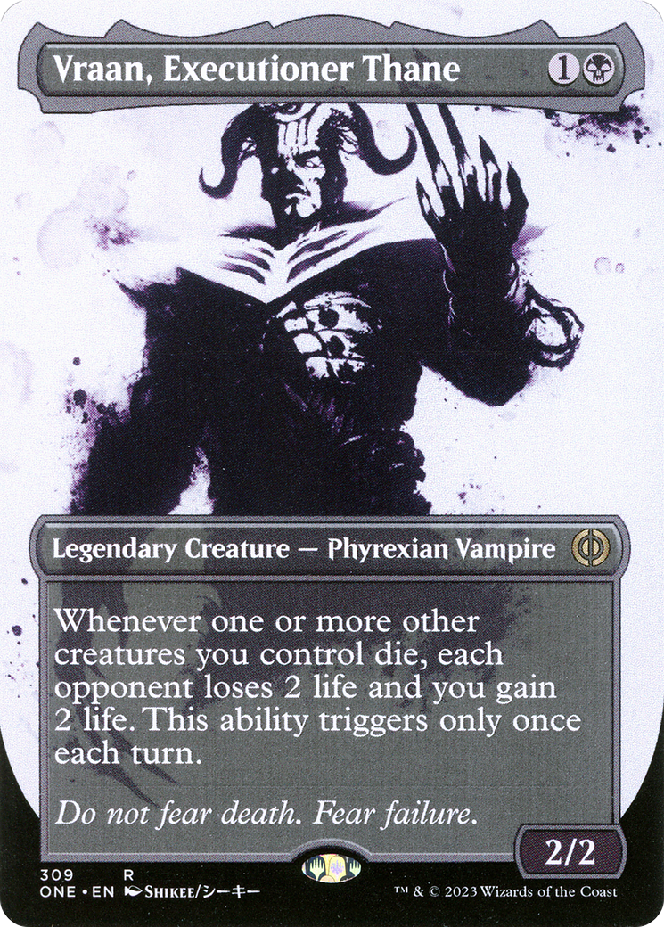 Vraan, Executioner Thane (Showcase) (ONE-309) - Phyrexia: All Will Be One: (Showcase) (Borderless) Foil