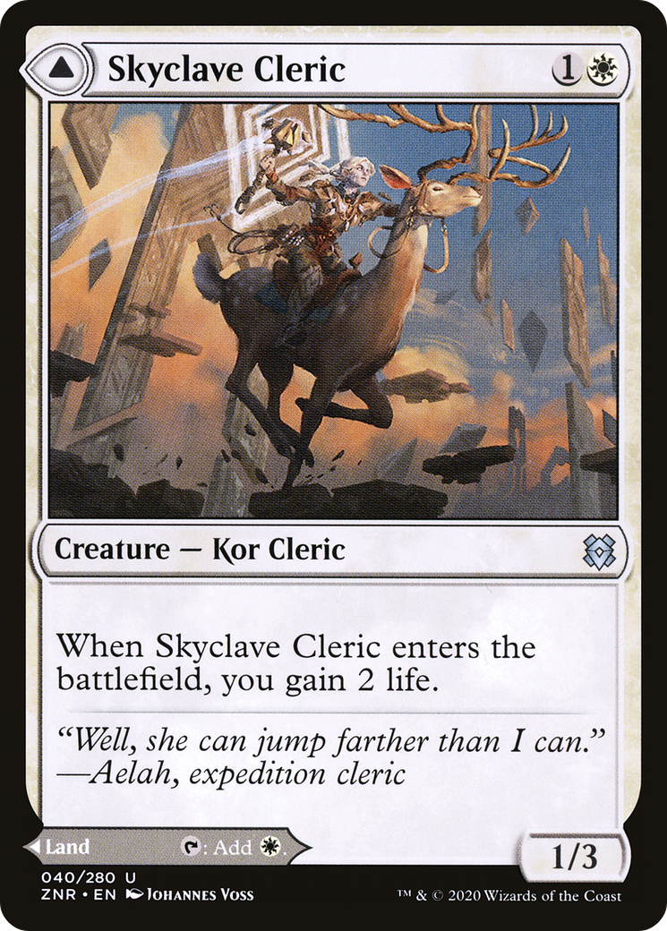Clerc du Skyclave // ​​Basilique du Skyclave (ZNR-040) - Zendikar Rising Foil 