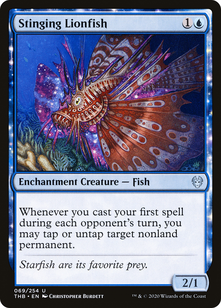 Stinging Lionfish (THB-069) - Theros Beyond Death: (enchantment) Foil
