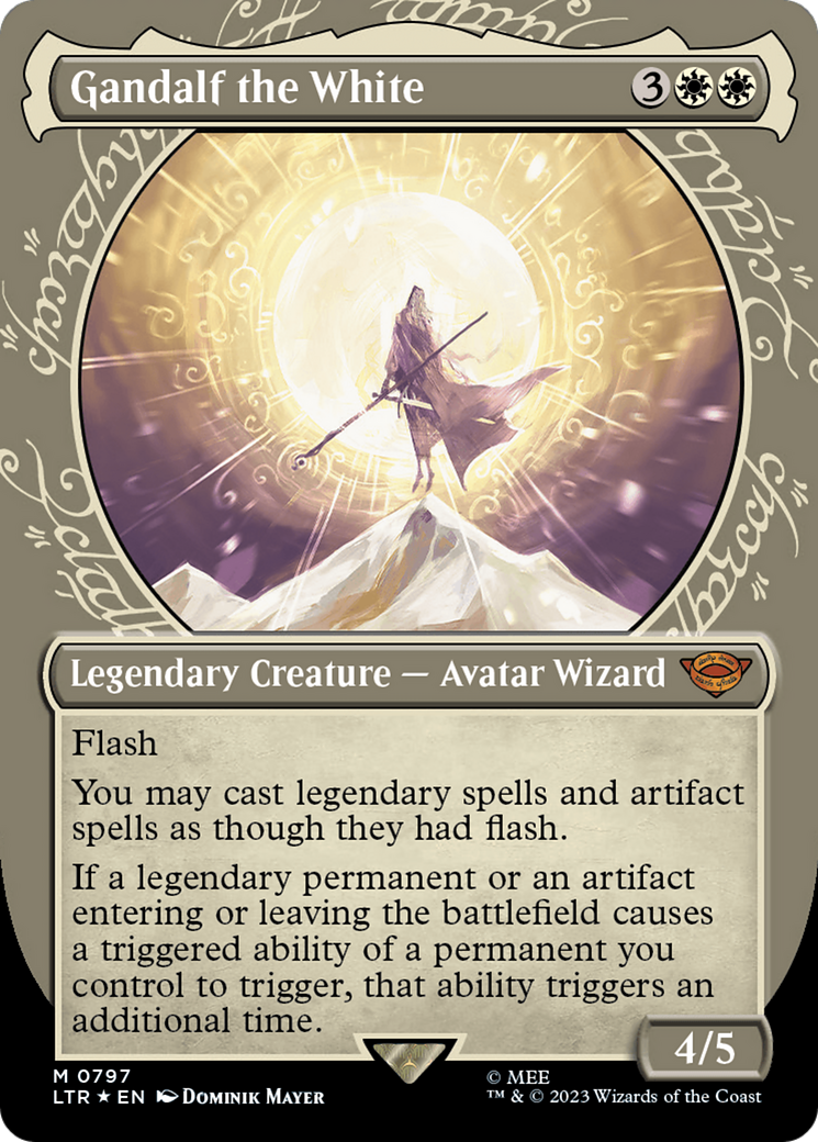 Gandalf le Blanc (LTR-797) - Le Seigneur des Anneaux : Les Contes de la Terre du Milieu : (Vitrine) (Sans bordure) Feuille