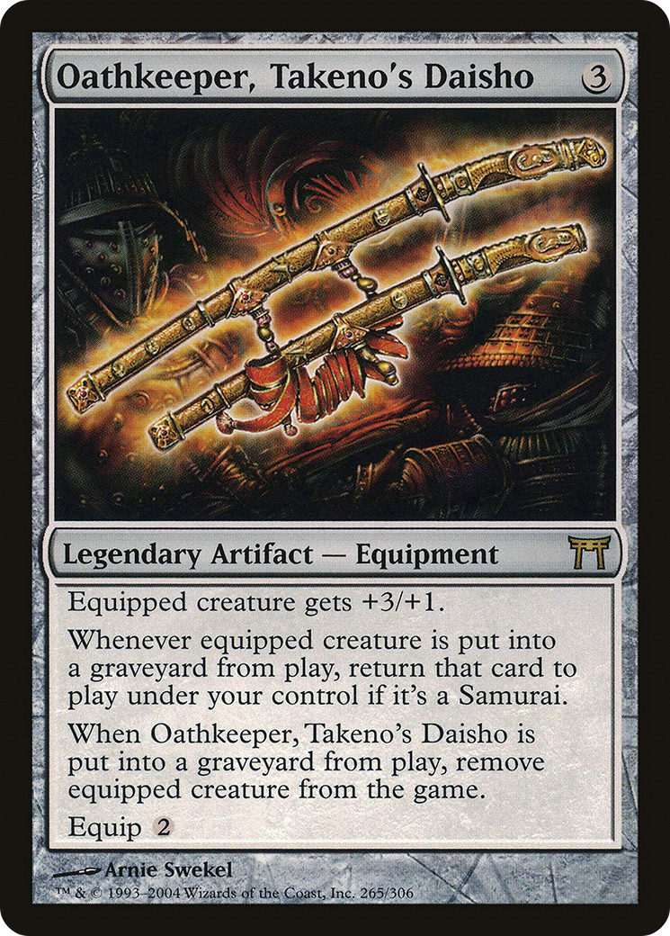 Oathkeeper, Takeno's Daisho (CHK-265) - Champions du fleuret de Kamigawa 