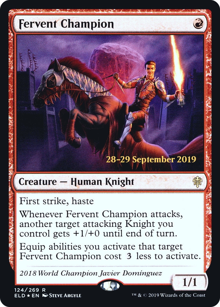Fervent Champion (PRE-124) - Throne of Eldraine Promos Foil