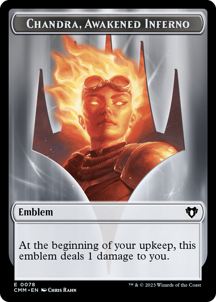 Chandra, Awakened Inferno Emblem (TCMM-078) - Commander Masters Tokens Foil