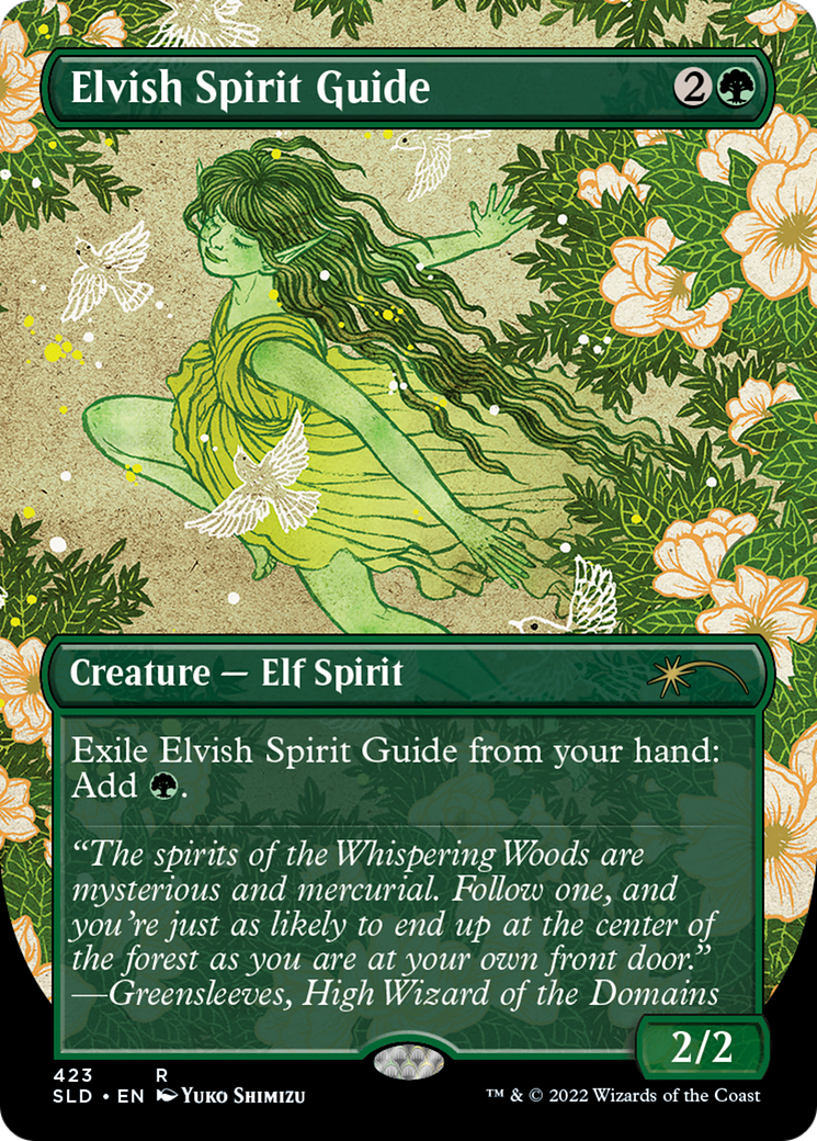 Elvish Spirit Guide (Borderless) (SLD-423) - Secret Lair Drop (Borderless)