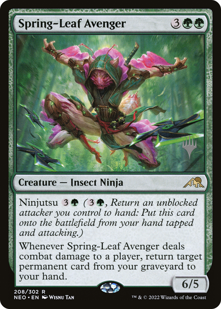 Spring-Leaf Avenger (PNEO-208P) - Kamigawa : Neon Dynasty Promos Foil 