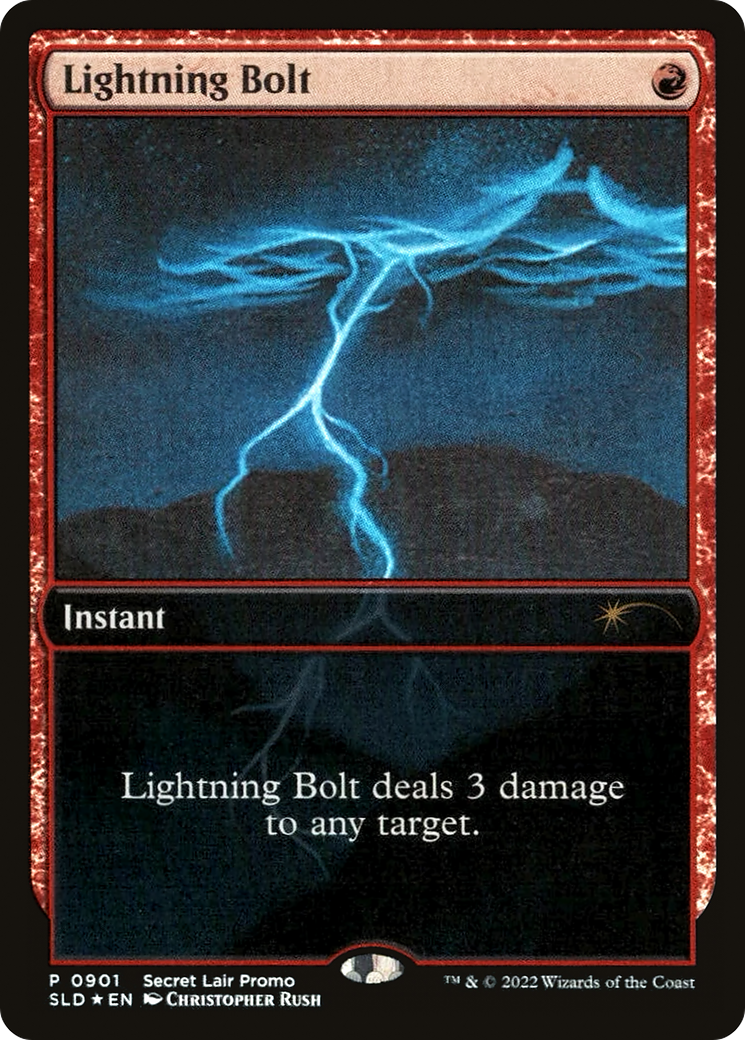 Lightning Bolt (0901) (SLD-901) - Secret Lair Drop: (Full Art) Foil