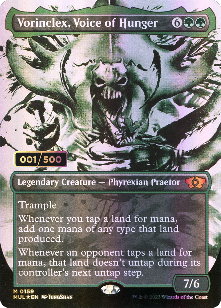 Vorinclex, Voice of Hunger (Serial Numbered) (MUL-159) - Multiverse Legends: (Showcase) (Borderless) Foil