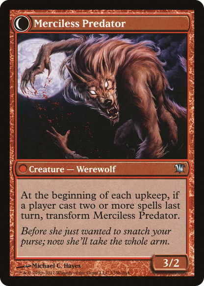 Reckless Waif // Merciless Predator (ISD-159) - Innistrad : (Transformation double face) 