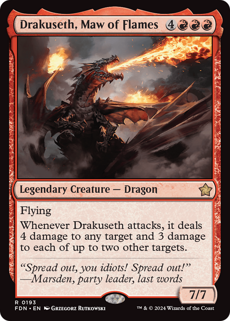 Drakuseth, Gueule de Flammes (FDN-193) - Fondations 