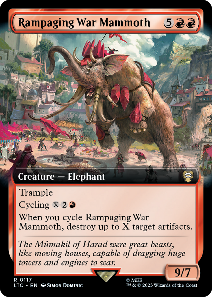 Rampaging War Mammoth (Extended Art) (LTC-117) - Tales of Middle-earth Commander: (Extended Art) Foil