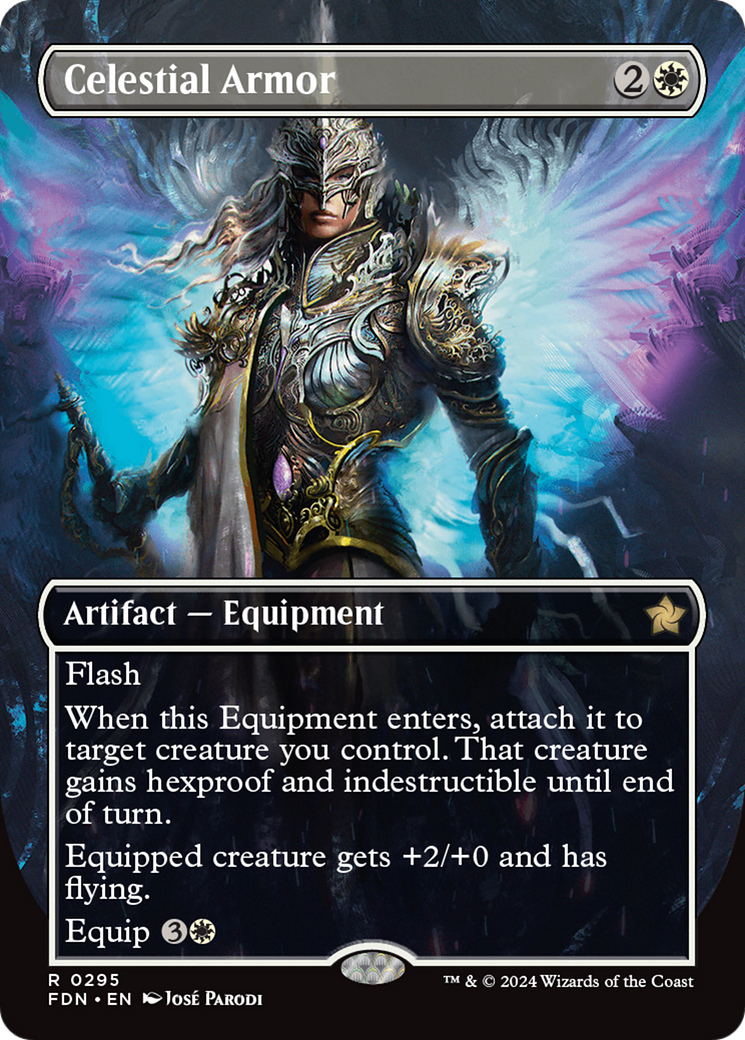 Celestial Armor (FDN-295) - Foundations (Borderless) Foil