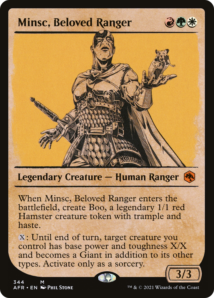 Minsc, Beloved Ranger (Showcase) (AFR-344) - Adventures in the Forgotten Realms: (Showcase) Foil