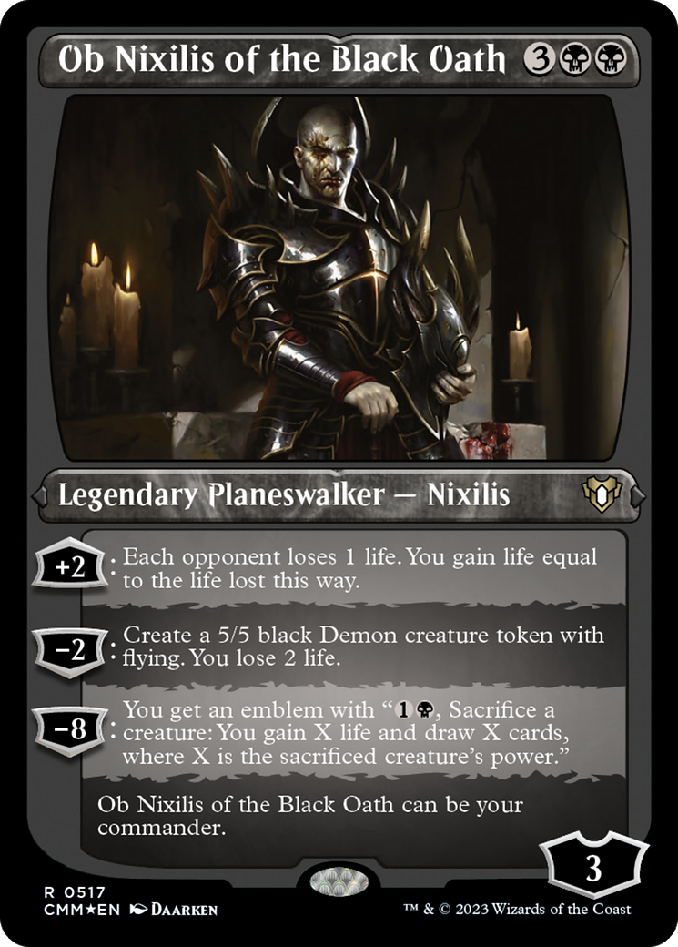 Ob Nixilis du Serment Noir (CMM-517) - Commander Masters Etched Foil 