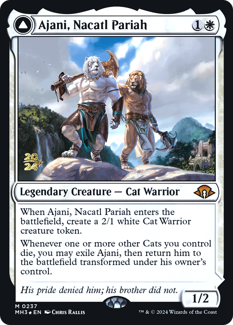Ajani, Nacatl Pariah // Ajani, Nacatl Avenger (PMH3-237S) - Modern Horizons 3 Promos Foil 
