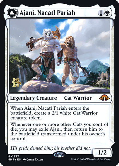 Ajani, Nacatl Pariah // Ajani, Nacatl Avenger (PMH3-237S) - Modern Horizons 3 Promos Foil 