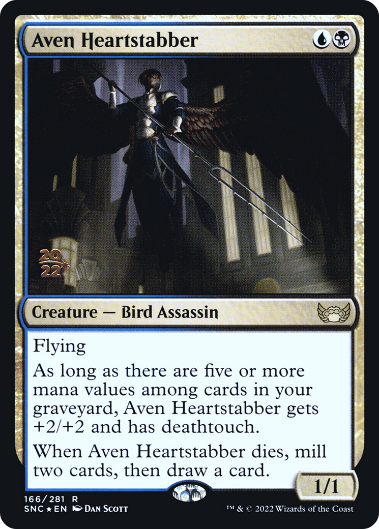 Aven Heartstabber (PRE-166) - Streets of New Capenna Promos Foil