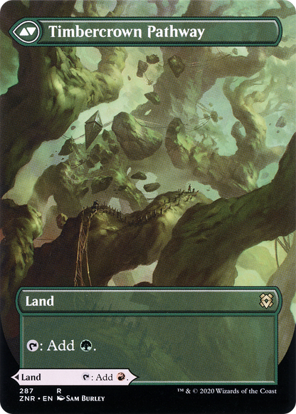 Chemin de Cragcrown // Chemin de Timbercrown (ZNR-287) - Zendikar Rising : (Vitrine) (Sans bordure) Feuille 