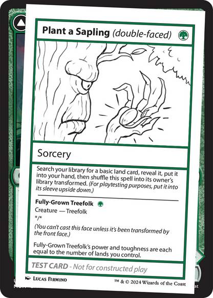 Plant a Sapling // Fully-Grown Treefolk (MB2PC-) - Mystery Booster 2