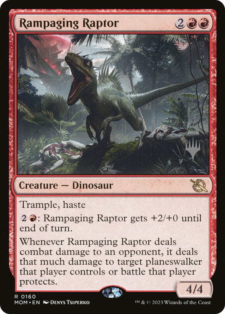 Rampaging Raptor (PPMOM-160P) - March of the Machine Promos Foil