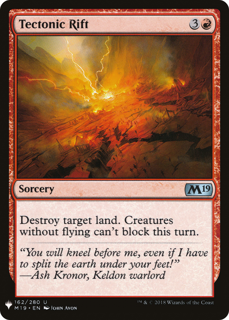 Tectonic Rift (LIST-M19-162) - The List