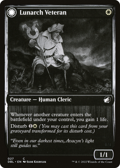 Lunarch Veteran (DBL-027) - Innistrad: Double Feature: (Double Faced Transform)