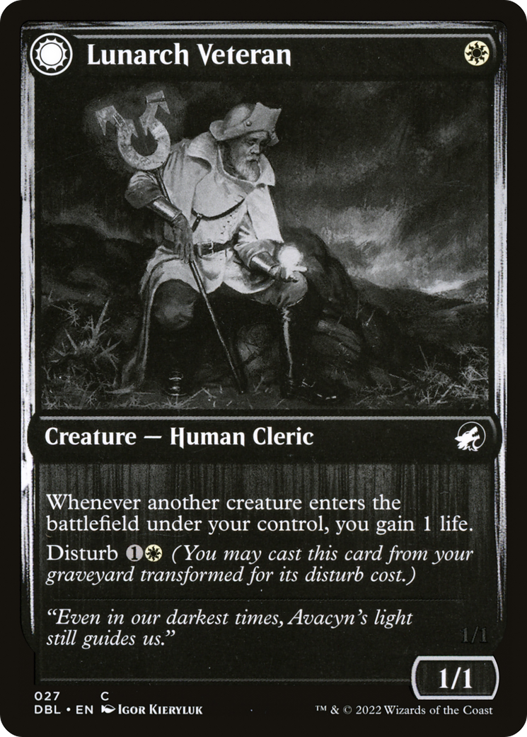 Lunarch Veteran (DBL-027) - Innistrad: Double Feature: (Double Faced Transform)