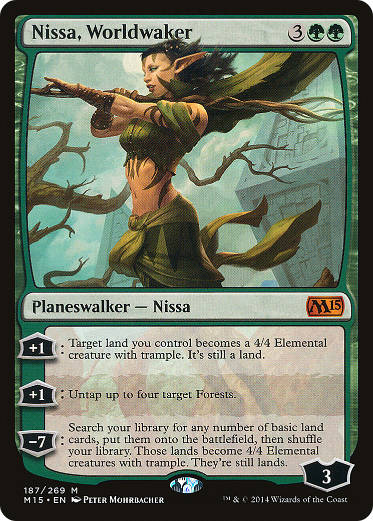 Nissa, Éveil du monde (M15-187) - Magic 2015 Foil 
