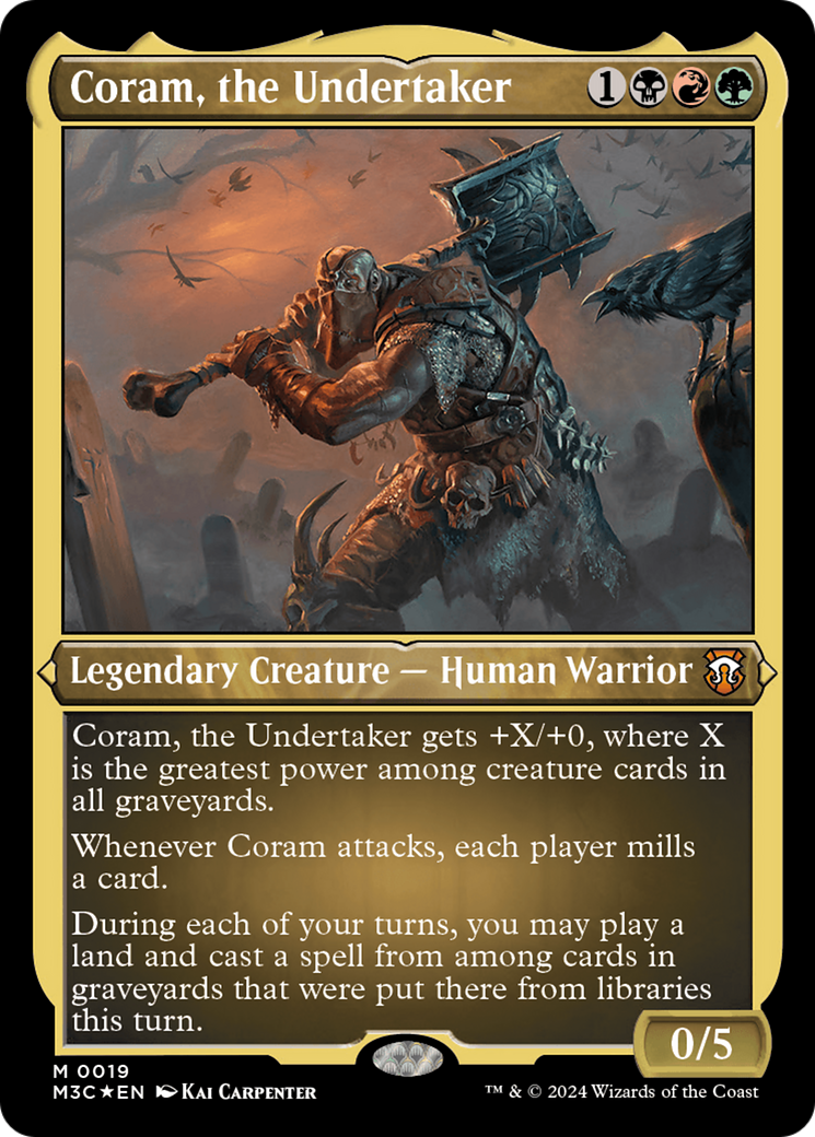 Coram, l'entrepreneur de pompes funèbres (M3C-019) - Modern Horizons 3 Commander Etched Foil 