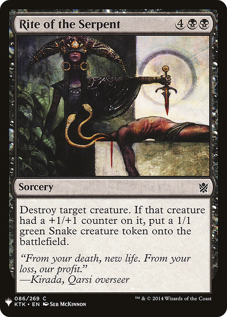 Rite of the Serpent (LIST-KTK-86) - The List