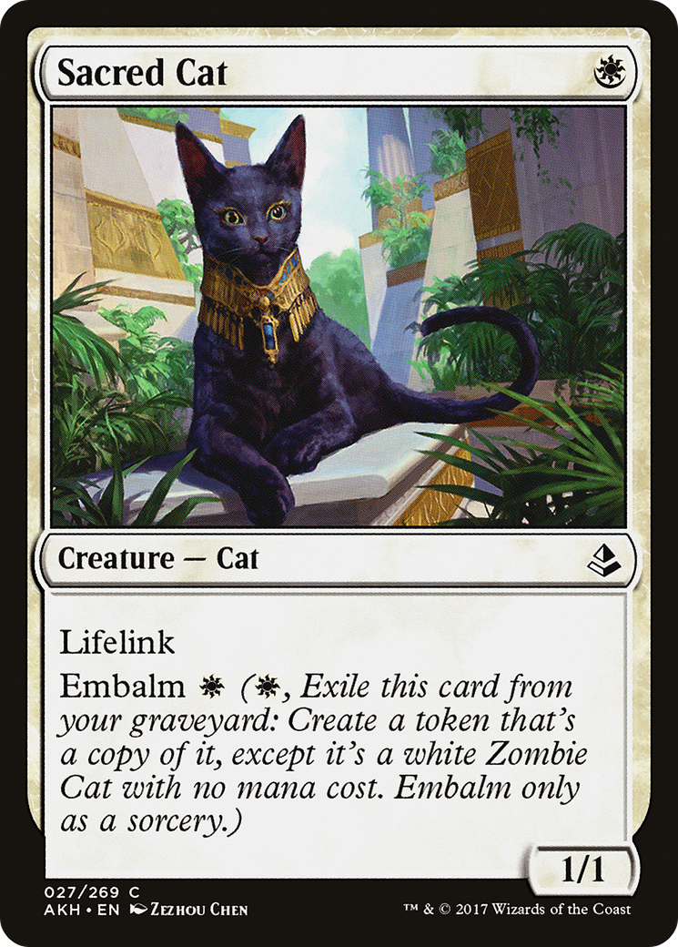 Chat sacré (AKH-027) - Amonkhet 