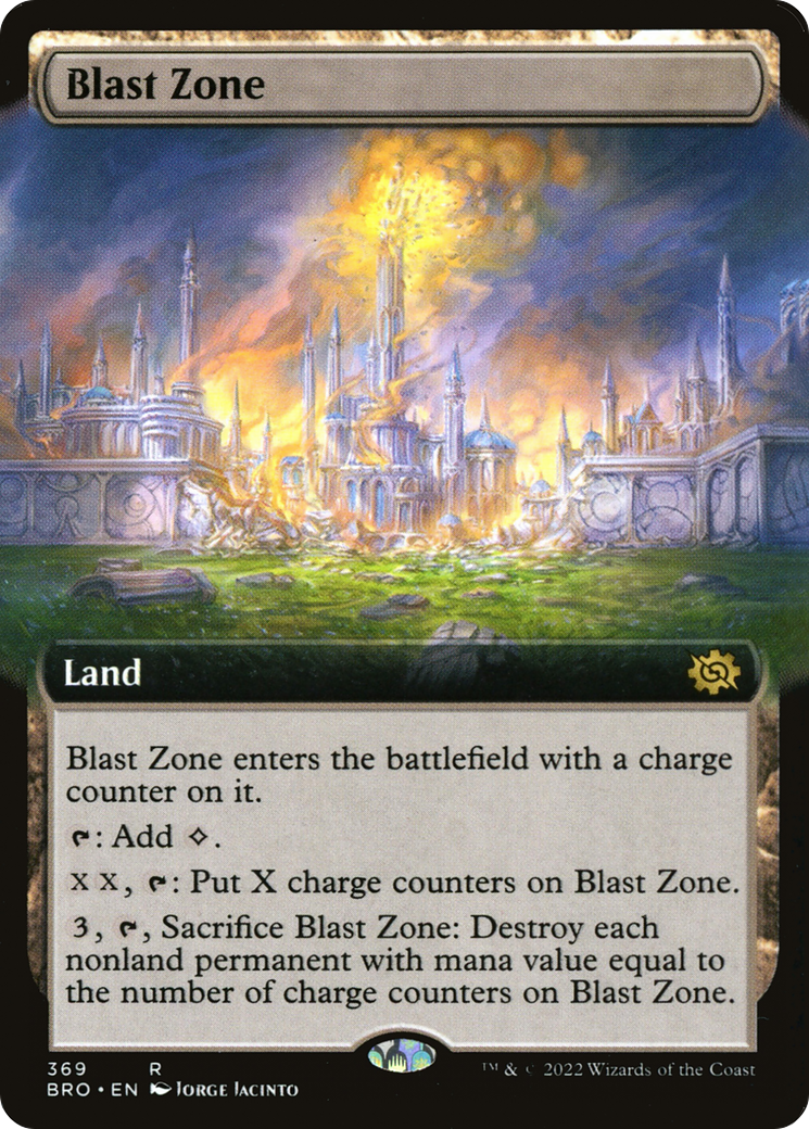 Blast Zone (Extended Art) (BRO-369) - The Brothers' War: (Extended Art) Foil