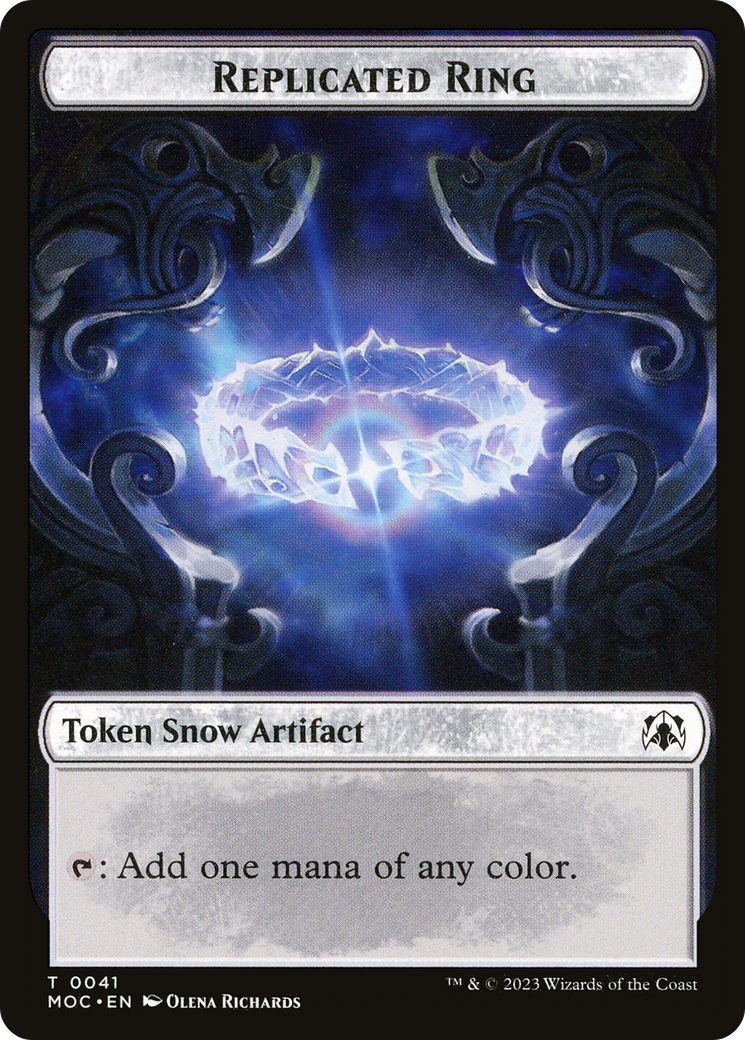 Replicated Ring (TMOC-041) - March of the Machine Commander Tokens: (snow)