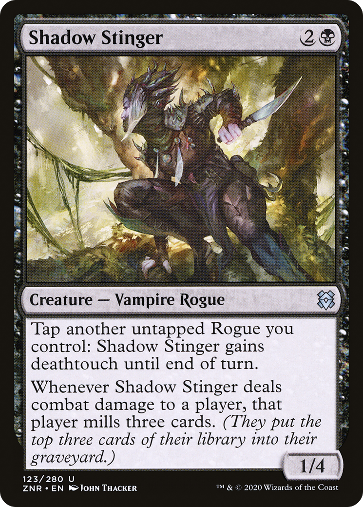 Shadow Stinger (ZNR-123) - Feuille montante de Zendikar 