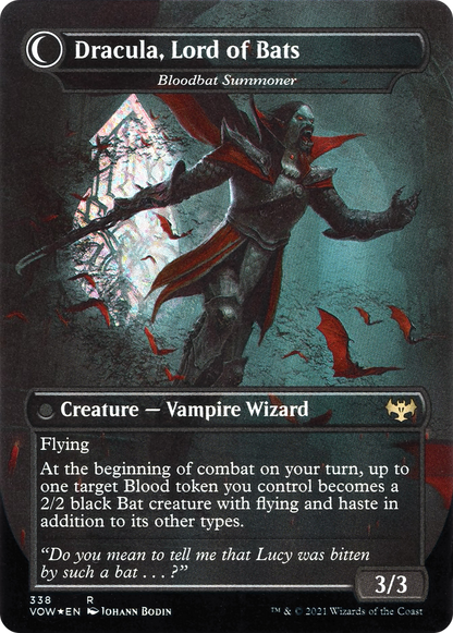Dracula, Lord of Blood - Voldaren Bloodcaster (VOW-338) - Innistrad: Crimson Vow: (Double Faced Transform) (Borderless)