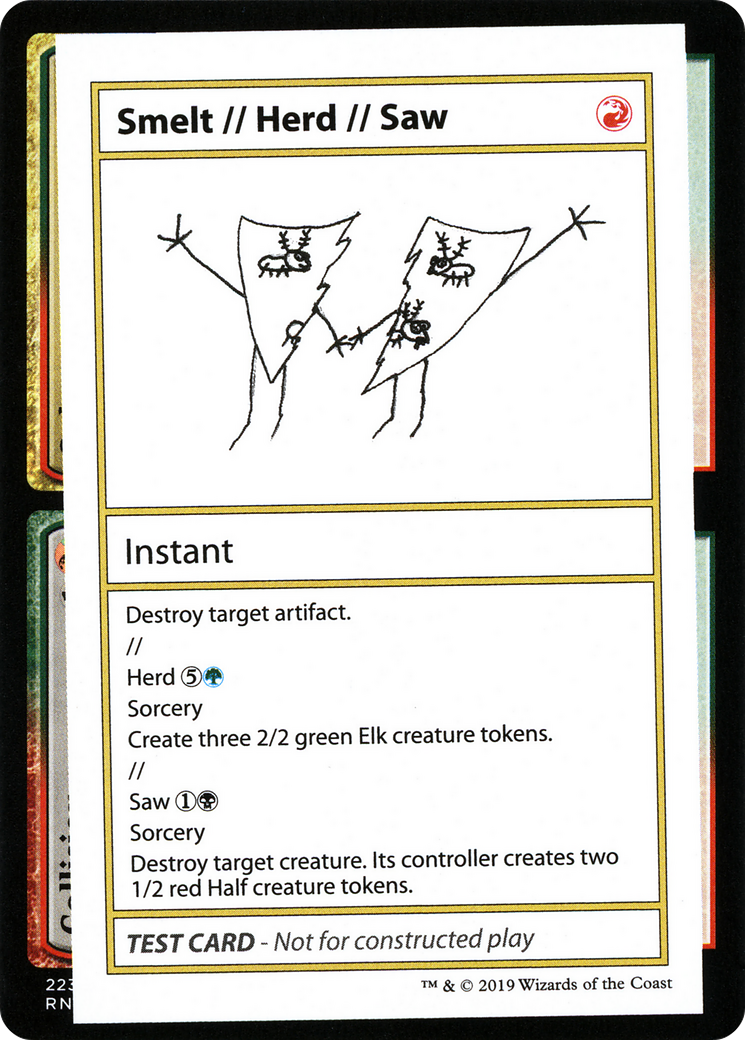 Smelt // Herd // Saw (No PW Symbol) (CMB1-) - Mystery Booster Playtest Cards 2021