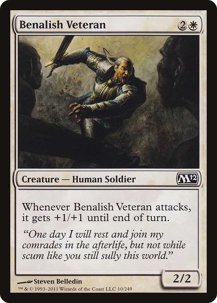 Benalish Veteran (M12-010) - Magic 2012 Foil 