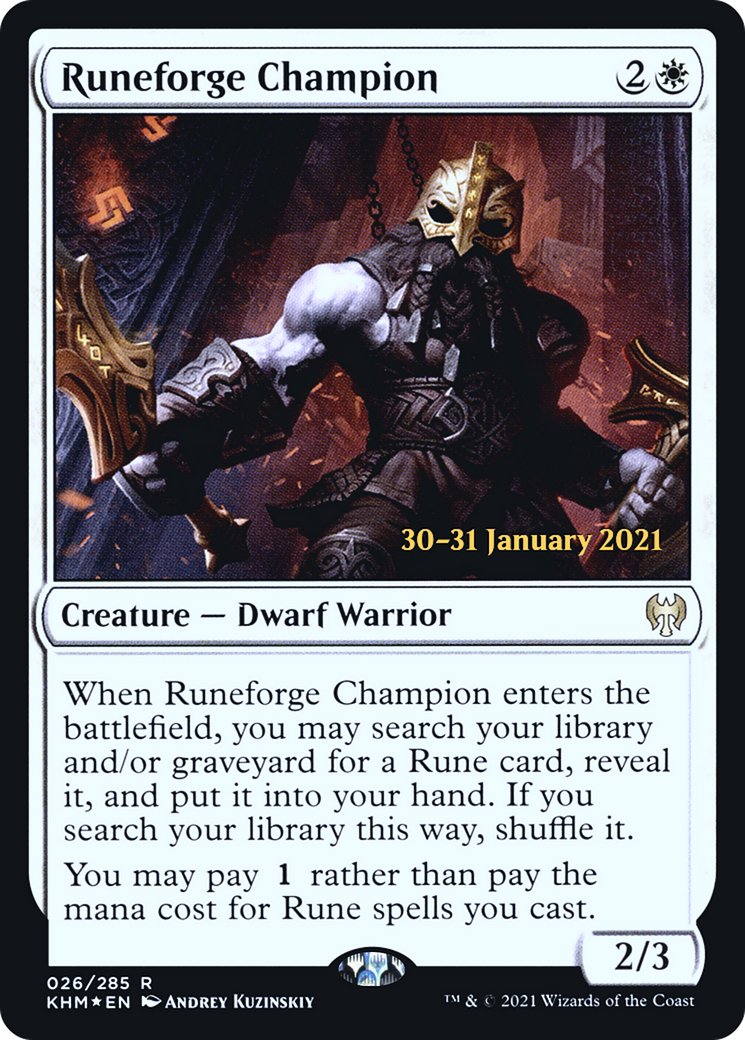 Runeforge Champion (PRE-26S) - Kaldheim Promos Foil