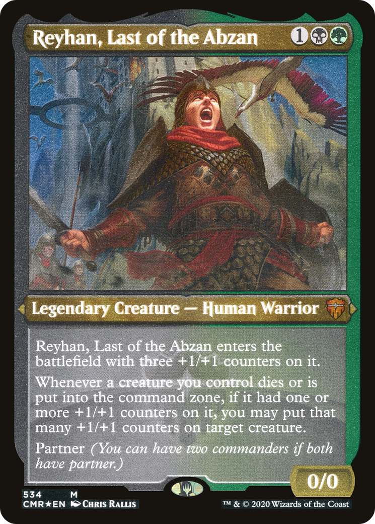 Reyhan, Last of the Abzan (Foil Etched) (CMR-534) - Commander Legends Etched Foil
