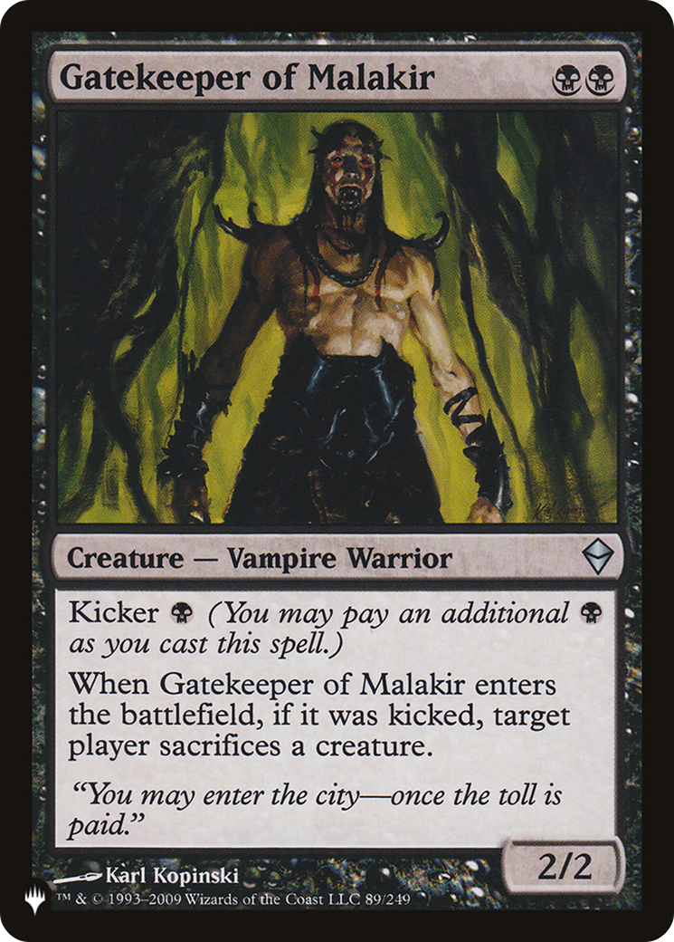 Gatekeeper of Malakir (LIST-89/249) - The List