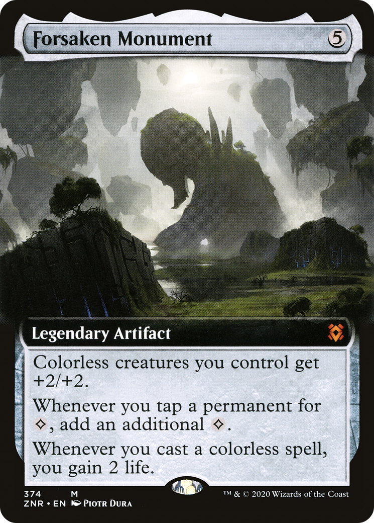 Forsaken Monument (Extended Art) (ZNR-374) - Zendikar Rising: (Extended Art) Foil