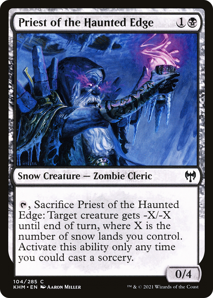 Prêtre de la limite hantée (KHM-104) - Kaldheim : (neige) Foil 