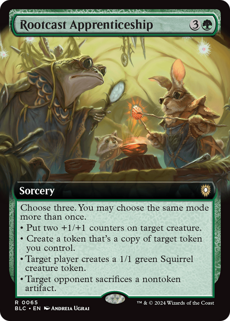 Apprentissage de Rootcast (BLC-065) - Commandant Bloomburrow : (Extended Art) 