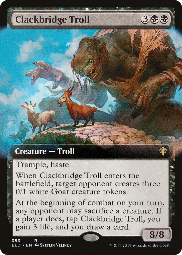 Clackbridge Troll (ELD-353) - Trône d'Eldraine : (Extended Art) Foil