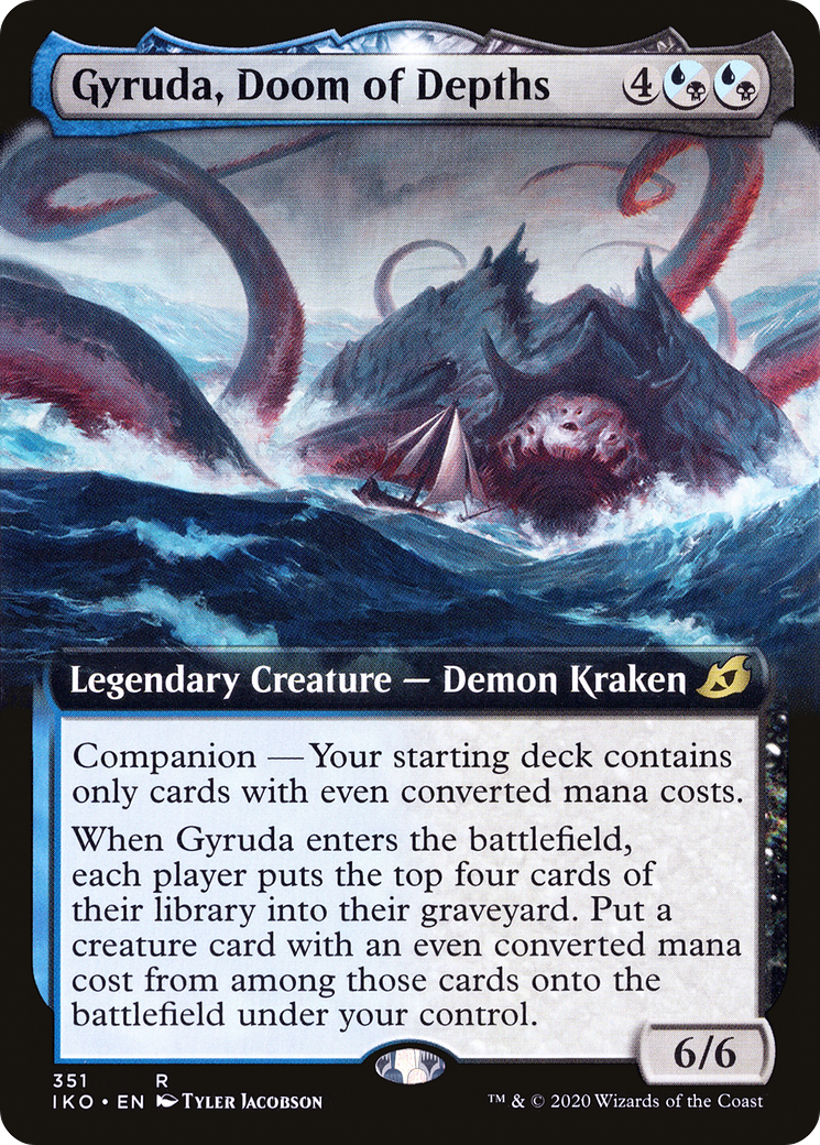 Gyruda, Doom of Depths (Extended Art) (IKO-351) - Ikoria: Lair of Behemoths: (companion, Extended Art) Foil