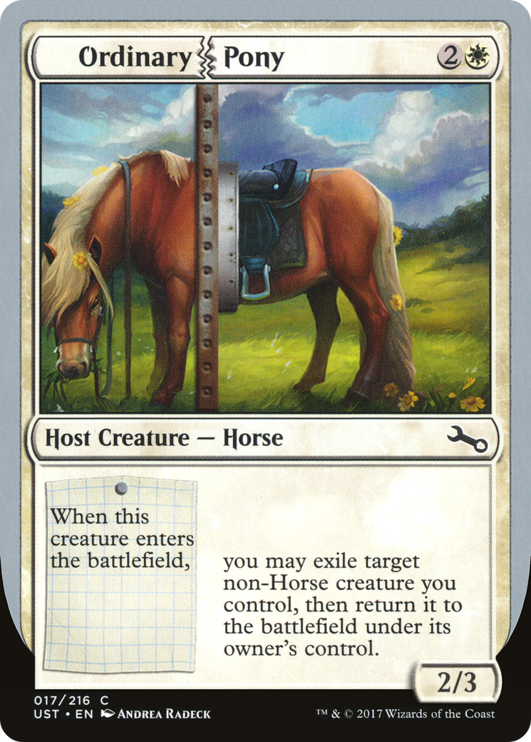 Poney ordinaire (UST-017) - Feuille instable 